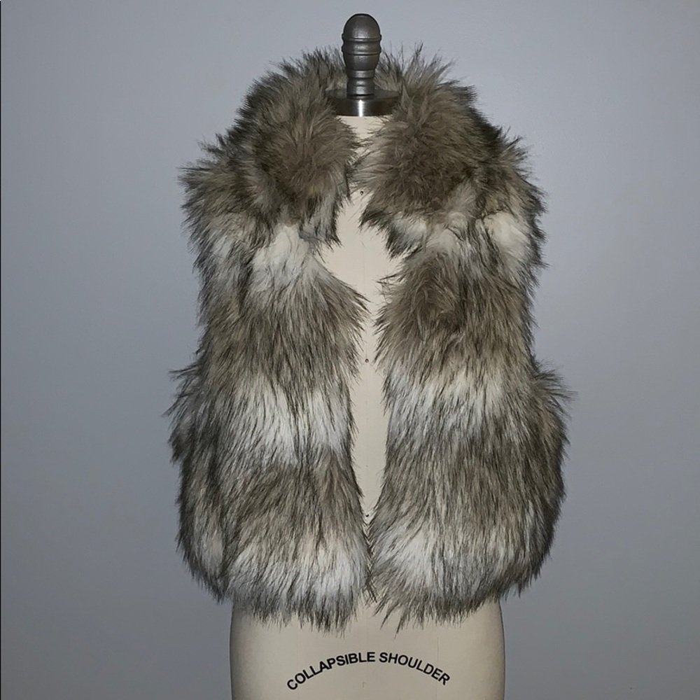 NWT! Ann Taylor Loft Faux Fur Vest!